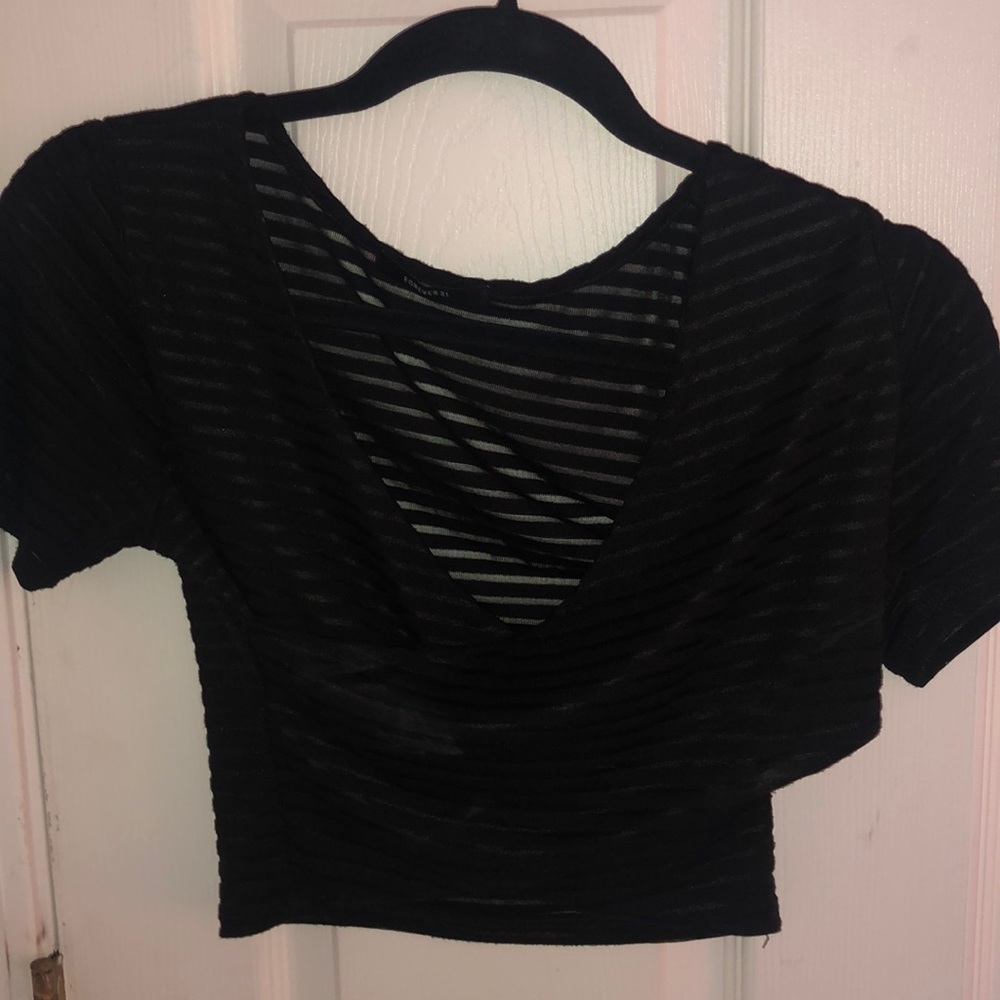 Black crop top